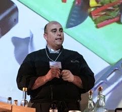 Chef Walter Wilkes of The White Dog Bistro taught symposium participants how to prepare blue catfish. ©Chris Patrick/VASG.